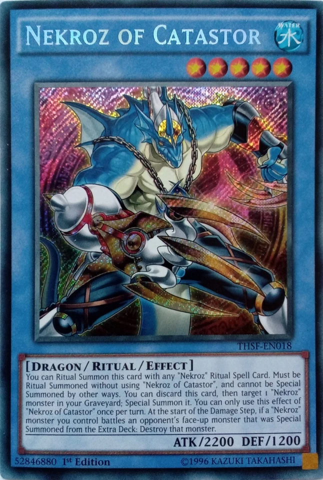 THSF-EN018 NEKROZ OF CATASTOR SECRET RARE 1ST EDITION YuGiOh CARD - Image 1 of 1