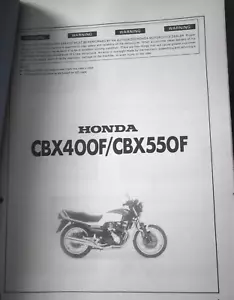 HONDA CBX400F / CBX550F SET-UP INSTRUCTIONS MANUAL - Picture 1 of 2