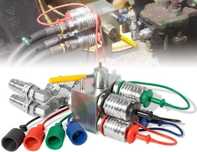 DXMOTO Manual Hydraulic Multiplier, SCV Splitter/Diverter Valve W/Couplers ,Ag Fittings