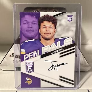 Jaren Hall 2023 Donruss Elite Penpals SU CARTA Auto Minnesota Vikings - Foto 1 di 2