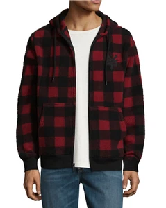 NEU Zoo York Herren Frontreißverschluss Langarm Dahlie Kariert Hoodie Größe SM, Neu ohne Etikett - Bild 1 von 11