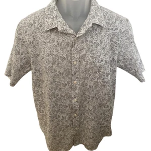 EZEKIELFloral Reverse Print Short Sleeve Collared Shirt Men M Medium - Picture 1 of 8