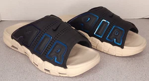 Nike Air More Uptempo Mens Slide Sandals Black Sanddrift FB7799-001 - Picture 1 of 9