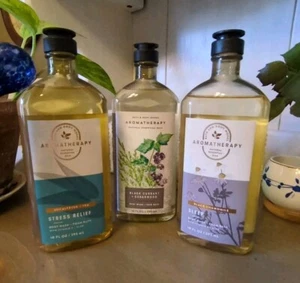 Bath & Body Works Aromatherapy Body Wash 10oz Lot Of 3, Mixed Sents New - Picture 1 of 14
