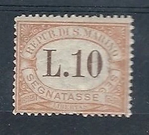 1925 SAN MARINO SEGNATASSE 10 LIRE MH * - RR7945 - Imagen 1 de 1