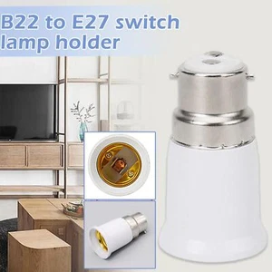 1-10x B22 To E27 Light Socket Adapter Bayonet Lamp Base To Edison E27 Bulb Screw - Picture 1 of 8