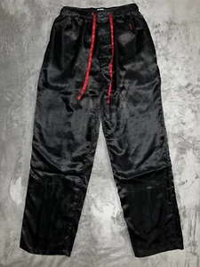 Vintage Playboy  Men’s Lounge Pants Size Small 100% Polyester Black/Red - Picture 1 of 6