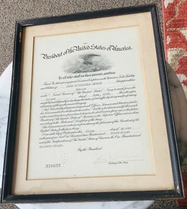 Vintage 1948 US Navy Ensign  Promotion Certificate Free Shipping! - Picture 1 of 5