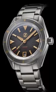 New Zelos HORIZONS 200M DIVER Steel VINTAGE GREY 39mm Watch - DEALER & WARRANTY - Picture 1 of 4