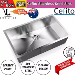 Cefito Kitchen Sink 700x450mm Stainless Steel Laundry Top/Undermount Singe Bowl - Picture 1 of 9