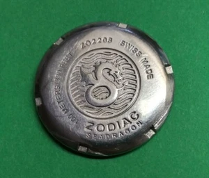 Zodiac ZO2208 Seadragon Caseback. Good Condition. Inscribed by Owner/Watchmake - Picture 1 of 4