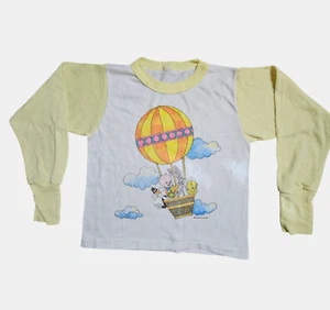1978 Warner Bros Looney Tunes Pullover Sweatshirt Colorblock Boys M Air Balloon - Picture 1 of 7