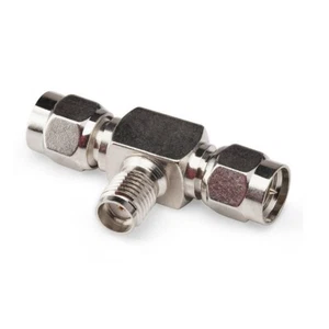SMA T-PIECE ( 1 X SMA FEMALE 2 X SMA MALE ) CONNECTOR SPLITTER ADAPTER - Picture 1 of 2