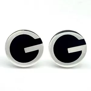 Gucci G Logo große Manschettenknöpfe Initiale Symbol Knopf Sterlingsilber SV9... - Bild 1 von 5