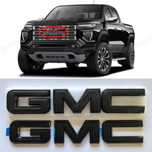 NUEVO emblemas delanteros y traseros Blackout Fit 2023-2024 GMC Canyon PT# 86539814 - Imagen 1 de 3