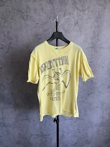 led zeppelin vintage t-shirt 2006 medium beaded yellow Tee - Picture 1 of 12