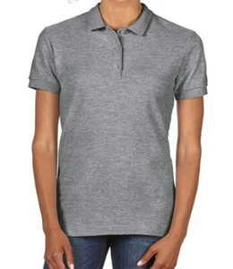 10 x Ladies Gildan Premium cotton polo's mixed colours in size XL/14. K0348. - Picture 1 of 4