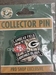 Green Bay Packers VS San Francisco 49ers GAME DAY PIN 11/24/24 Lambeau Field NEW - Picture 1 of 1