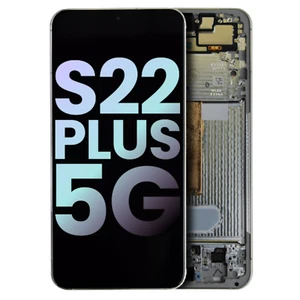 OLED Assembly With Frame For Samsung Galaxy S22 Plus 5G Service Pack White - Picture 1 of 4