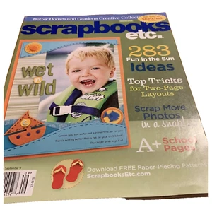 Scrapbooks etc Aug Sept 2008 Magazine top tricks 2 page layouts photos school - Picture 1 of 10
