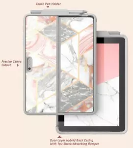 Microsoft Surface GO Etui i-Blason COSMO Glitzer Stilvolle Marmor Abdeckung Stift Slot - Bild 1 von 10