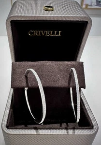 Orecchini Crivelli in a cerchio in oro bianco e diamanti CRV2431 - Bild 1 von 5