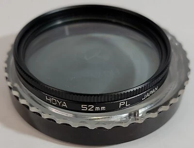Hoya 52mm PL Polarising Filter. Made in Japan, with case - Image 1 of 3