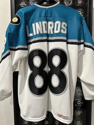 Camiseta deportiva de hockey Flyers 52 blanca 1996 réplica del Juego de Estrellas de la NHL Eric Lindros CCM Foto 1 de 4