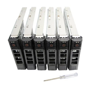 6PCS KG1CH for Dell 3.5" SAS Tray Caddy R720 R710 R730 R420 T710 T410 - Picture 1 of 5