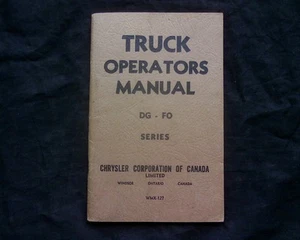 Dodge DG & FO series ute / truck operators owners manual Glovebox book - Bild 1 von 12