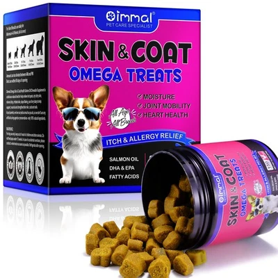 OIMMAL DOG MULTIVITAMIN Chews Treats Food DOG PROBIOTIC SUPPLEMENT Blend Skin Gut Heart