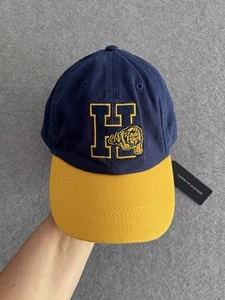 Cappello da baseball Tommy Hilfiger vintage ricamato H- Navi blu navy giallo regolabile - Foto 1 di 12