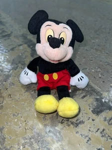 Mickey Mouse Plüsch Vintage Disneyland Disney World Plastikaugen Stofftier - Bild 1 von 3