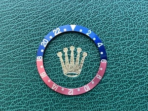 Auténtico Rolex GMT Desteñido "PEPSI" Bisel Inserto Azul Trasero 16700 16710 16760 #1380 - Imagen 1 de 6