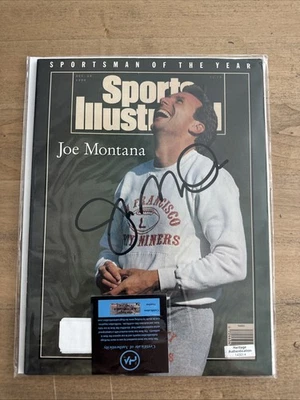 Joe Montana autografiado enmarcado Sports Illustrated portada de revista certificado de autenticidad Foto 1 de 4