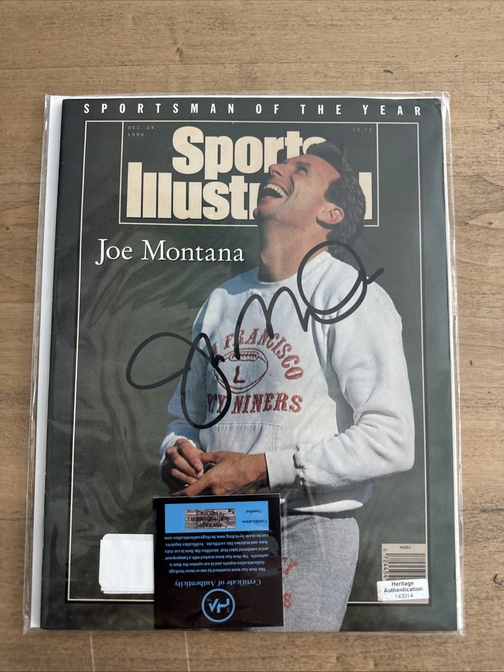 Joe Montana autografiado enmarcado Sports Illustrated portada de revista certificado de autenticidad Foto 1 de 4