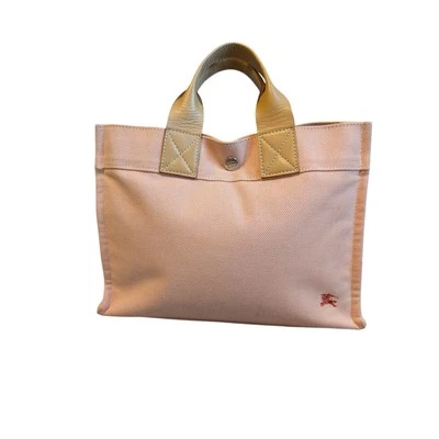 Burberry Blue Label Authentic Pink and Beige Canvas Mini Tote - Image 1 of 4