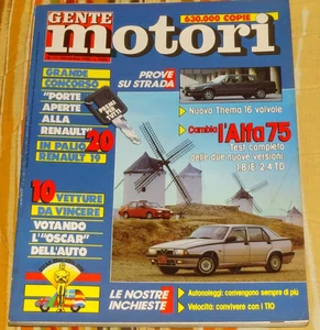 GENTE MOTORI MENSILE DI AUTOMOBILISMO NOVEMBRE 1988 - Foto 1 di 1