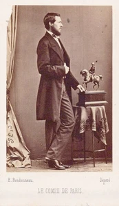 Prince Philippe, Count of Paris 1838-94  - ROYALTY CARTE De VISTE CDV - Picture 1 of 2