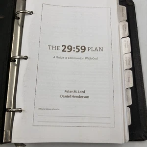 THE 2959 PLAN (29 Minutes and 59 Seconds a Day) Ring-bound By Peter Lord - Foto 1 di 9