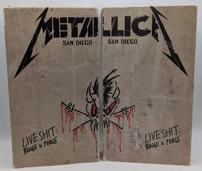 Metallica Live Shit Binge & Purge San Diego 1 & 2 VHS Cassette Tapes - Image 1 of 4