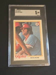 1978 TOPPS #20 PETE ROSE REDS SGC 5 - Foto 1 di 2
