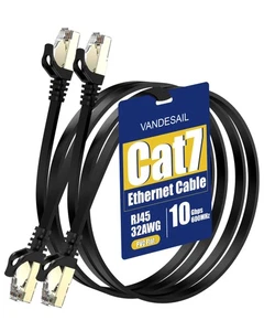 Cat7 Ethernet Kabel 2m High Speed STP RJ45 schwarz 2er Pack - Bild 1 von 7
