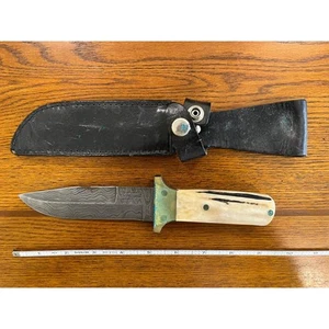 Parker-Edwards/Randall Gilbreath Fighting Bowie Knife w/Dama Blade & Bovine Hand - Picture 1 of 8