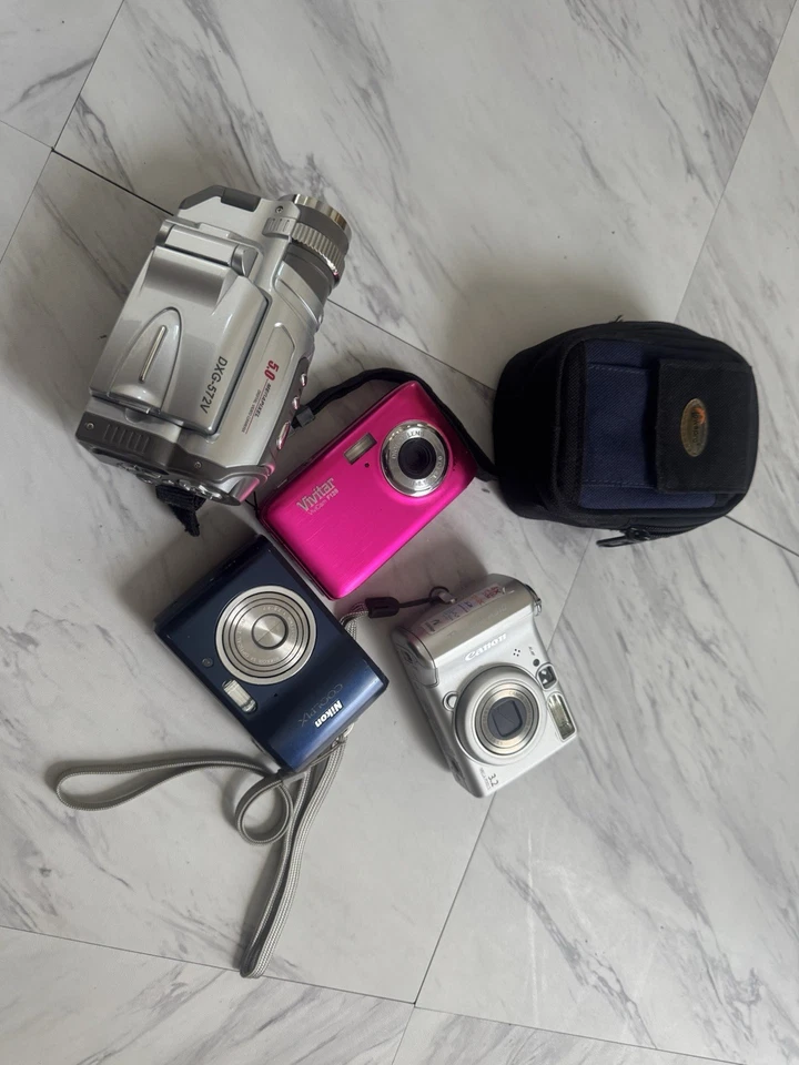 Lot Of Digital Camera/Canon A510, DXG-572V Nikon & Vivitar - Image 1 of 4