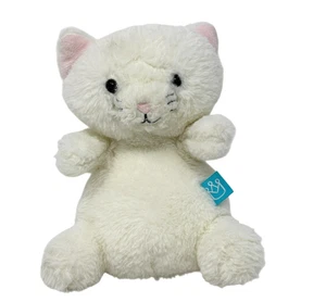 MANHATTAN TOY White Kitty Cat Petit Pomme 7" Plush 2019 Pink Ears Nose - Picture 1 of 6