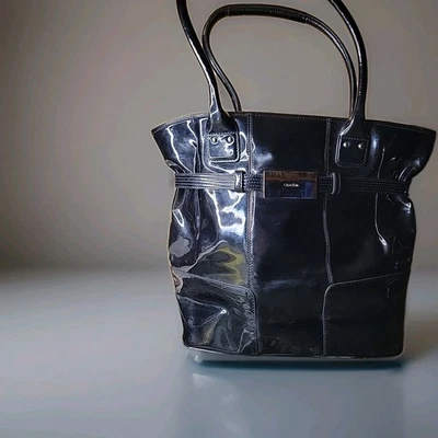 Calvin Klein Patent Leather Tote SEE Description - Image 1 of 4