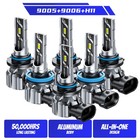 2x 9005 9006 H11  LED High Low Beam Headlight Bulbs Kit 6500K Super Bright White