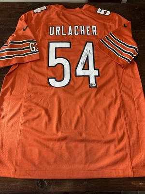 Brian Urlacher SIGNED Chicago Bears Nike Orange Jersey w/HOF 2018 Insc Beckett - Image 1 of 4