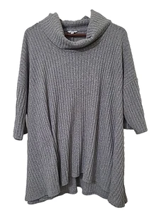 Sonoma Damen Rollkragen grau 1/2 Arm gerippt 3XL - Bild 1 von 3